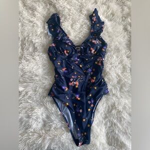 Floral Ruffle One-Piece Swimsuit CupShe Live life on the beach